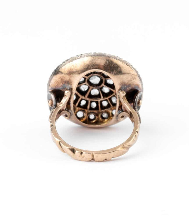 Caillou Paris - Bague ancienne diamants Rakal dos