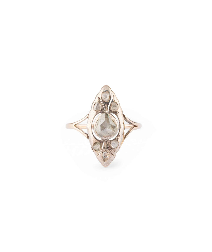 Caillou Paris Bague Ancienne Diamants Ruben