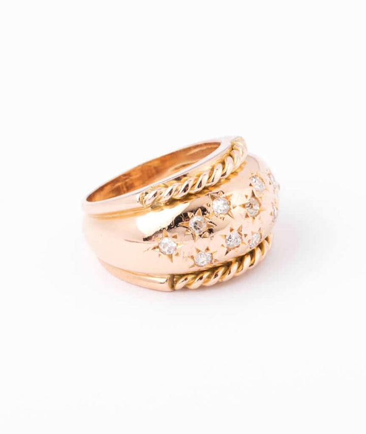 Bague dôme ancienne Virak droite