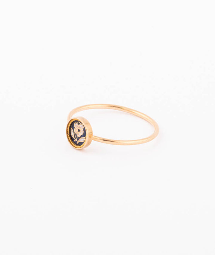Caillou Paris Bague Ancienne Email %22katel%22 Gauche