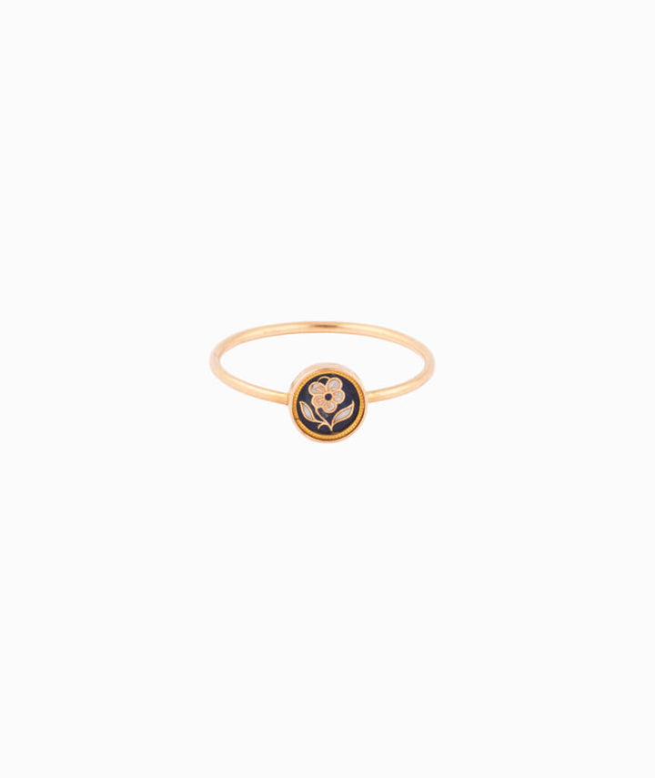 Caillou Paris Bague Ancienne Email %22katel%22