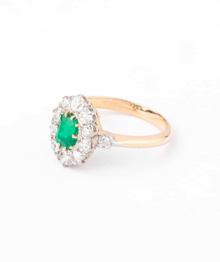 Bague ancienne émeraude Adaia gauche