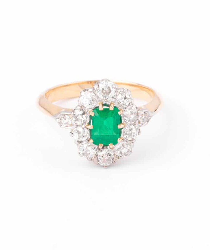 Bague ancienne émeraude Adaia