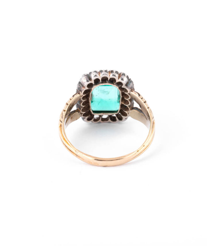 Caillou Paris - Bague ancienne emeraude Eilis dos