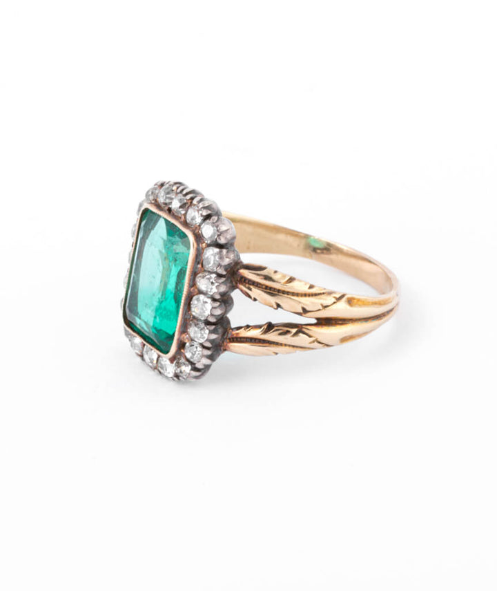 Caillou Paris - Bague ancienne emeraude Eilis gauche