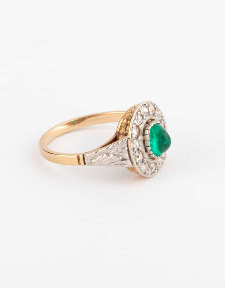 Caillou Paris - Bague ancienne emeraude Odia droite