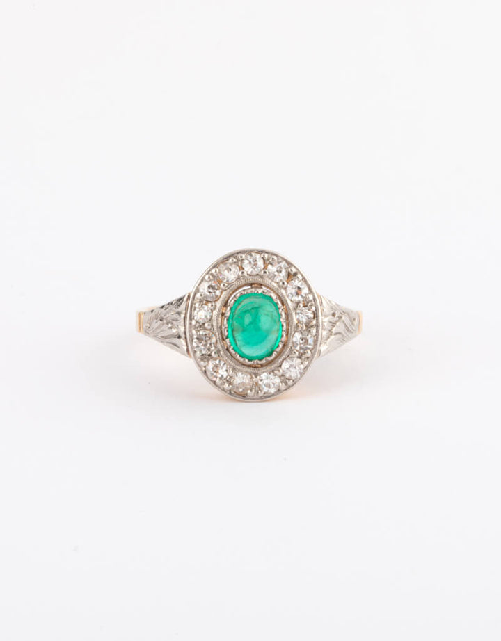 Bague ancienne émeraude "Odia"