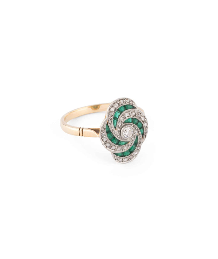 Caillou Paris Bague Ancienne Emeraude Yasu Droite