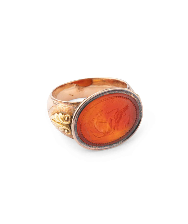 Caillou Paris Bague Ancienne Intaille Nahel Vue Dessus