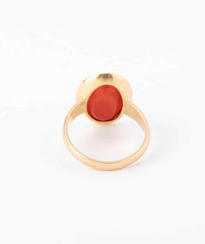 Caillou Paris - Bague ancienne intaille sur Cornaline Raj dos