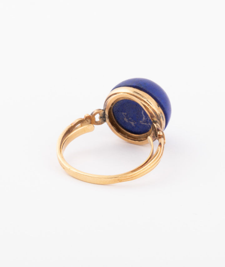 Caillou Paris Bague Ancienne Lapis Lazuli Tugal Dos 2