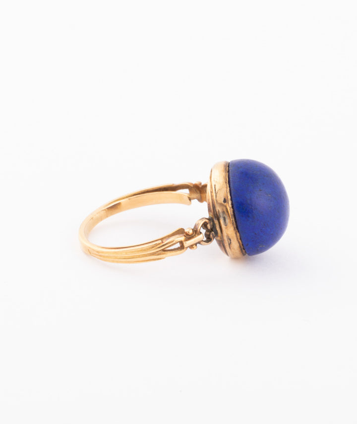 Caillou Paris Bague Ancienne Lapis Lazuli Tugal Profil