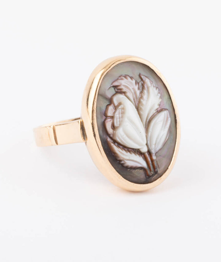 Caillou Paris - Bague ancienne nacre Malar droite