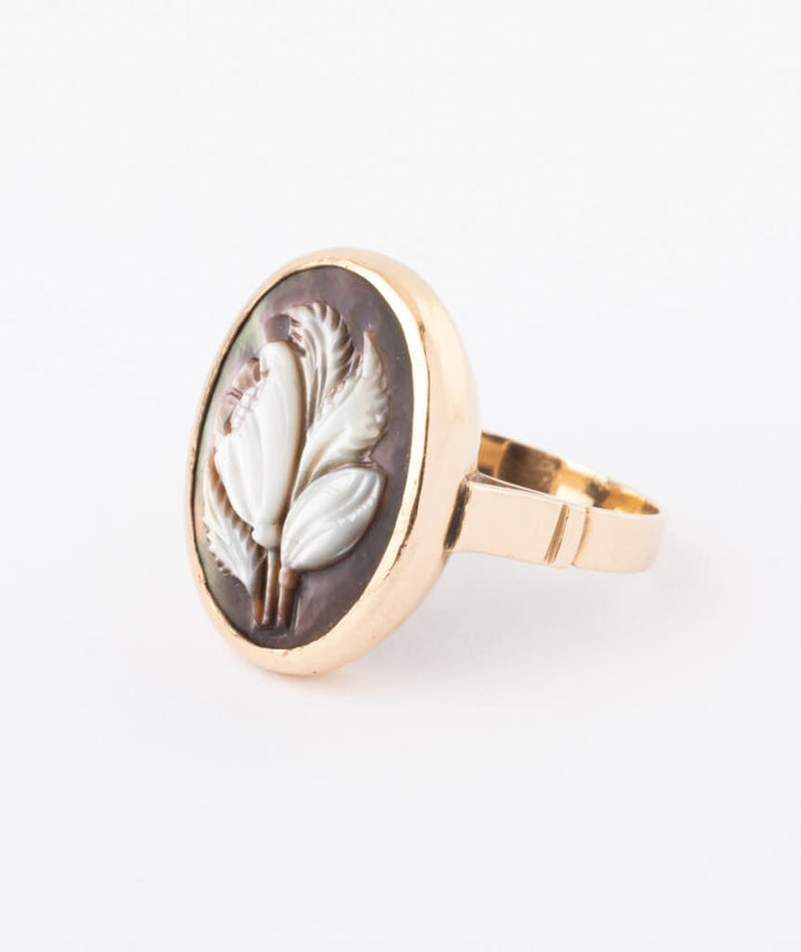 Caillou Paris - Bague ancienne nacre Malar gauche