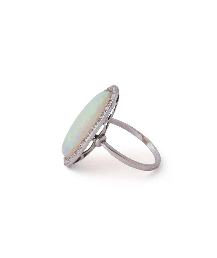 Caillou Paris Bague Ancienne Opale Earla Profil Gauche
