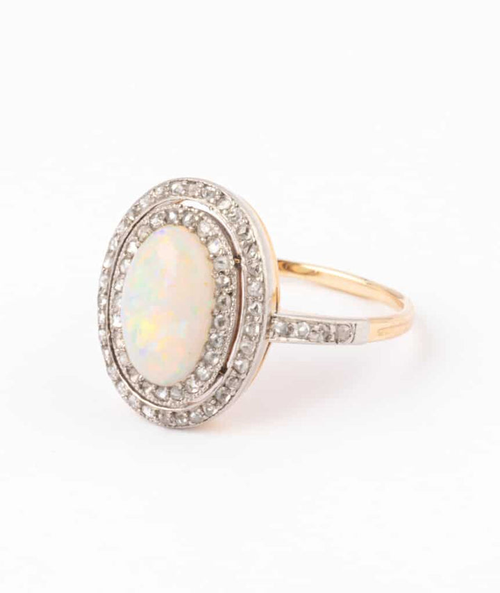 Bague ancienne opale gauche