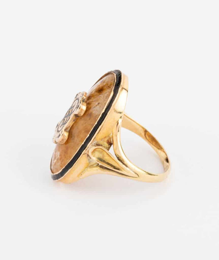 Caillou Paris - Bague ancienne or Asa profil