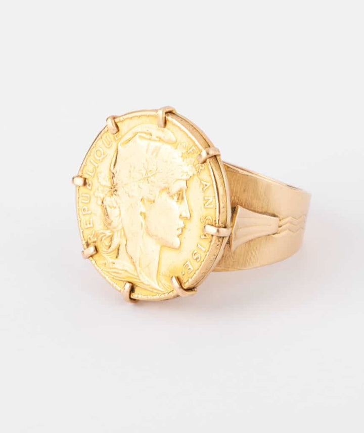Caillou Paris - Bague ancienne or Soen gauche
