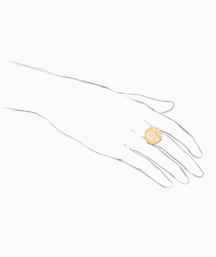 Caillou Paris - Bague ancienne or Soen porter