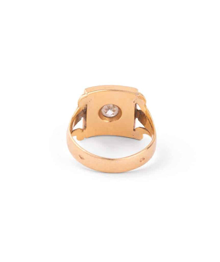 Caillou Paris Bague Ancienne Or Et Diamant Max Dos