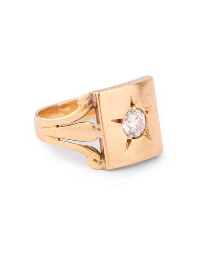 Caillou Paris Bague Ancienne Or Et Diamant Max Droite