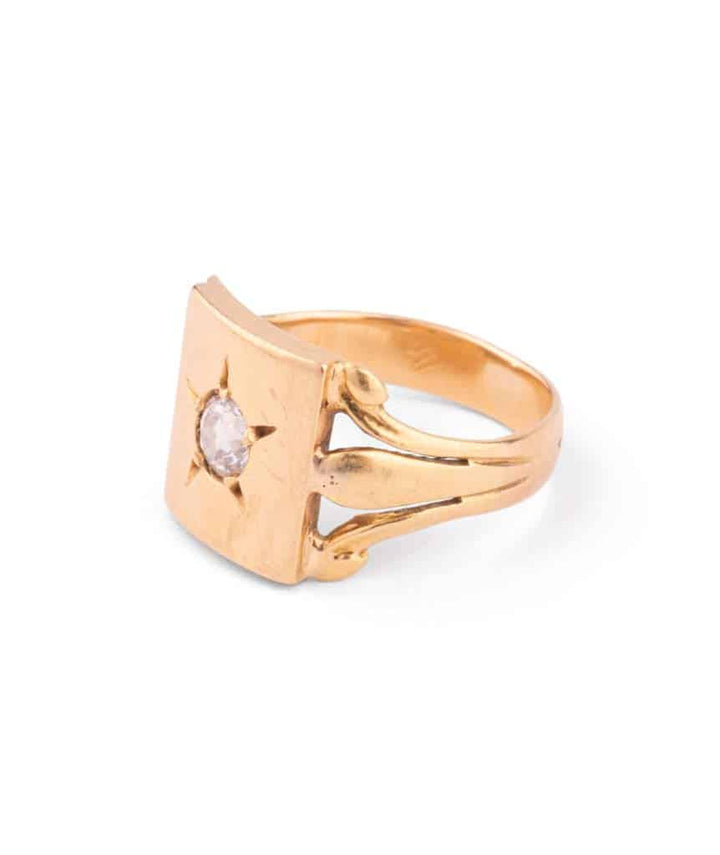 Caillou Paris Bague Ancienne Or Et Diamant Max Gauche