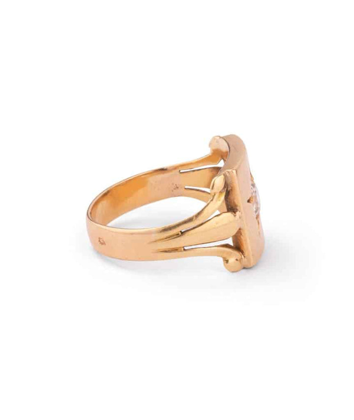 Caillou Paris Bague Ancienne Or Et Diamant Max Profil