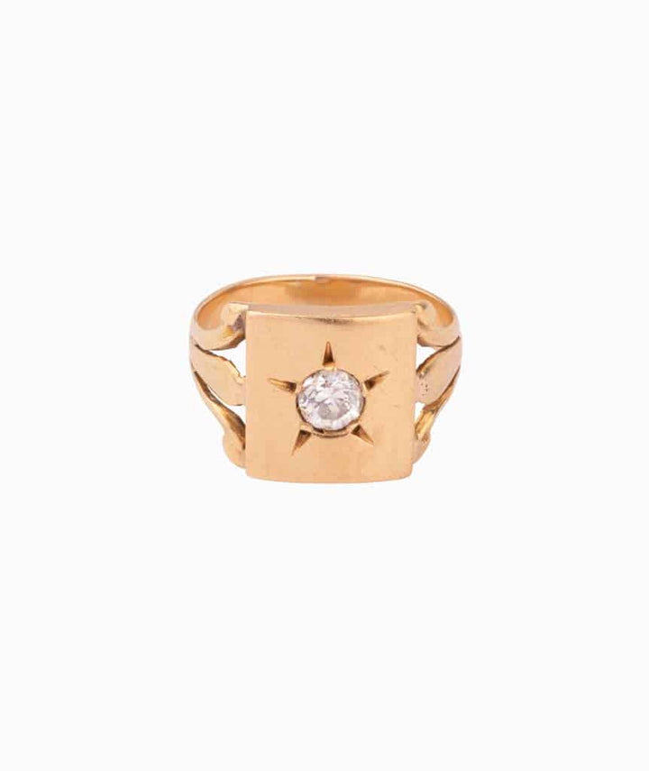 Caillou Paris Bague Ancienne Or Et Diamant Max