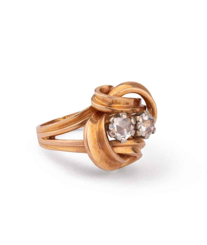 Caillou Paris Bague Ancienne Or Et Diamants Danos Droite