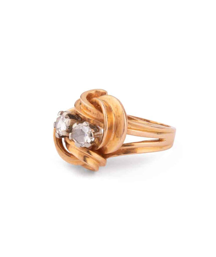 Caillou Paris Bague Ancienne Or Et Diamants Danos Gauche