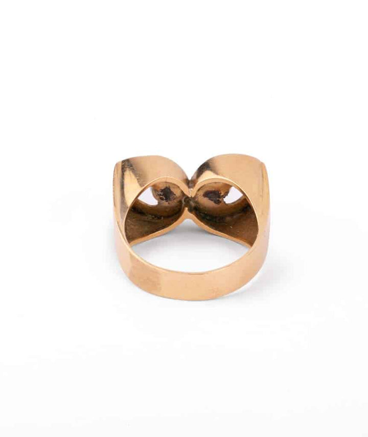 Caillou Paris Bague Ancienne Or Et Perles Junae Dos