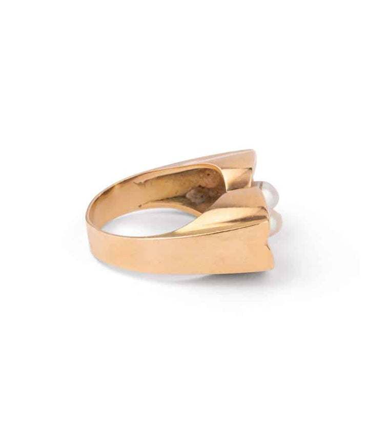 Caillou Paris Bague Ancienne Or Et Perles Junae Profil