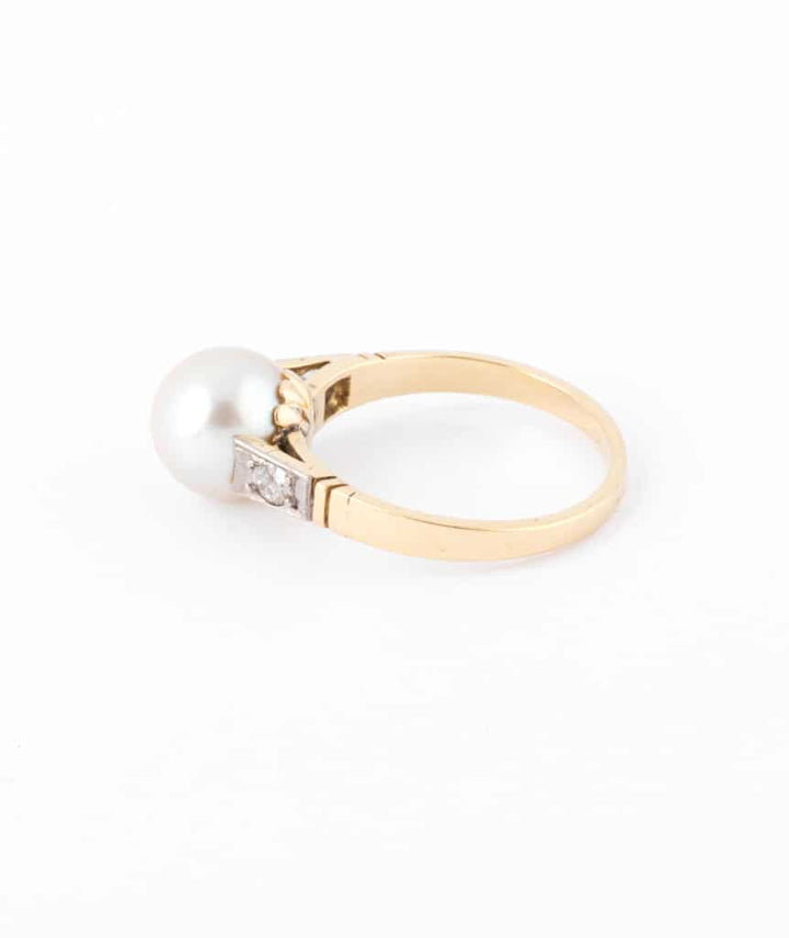 Caillou Paris - Bague ancienne perle Chau profil