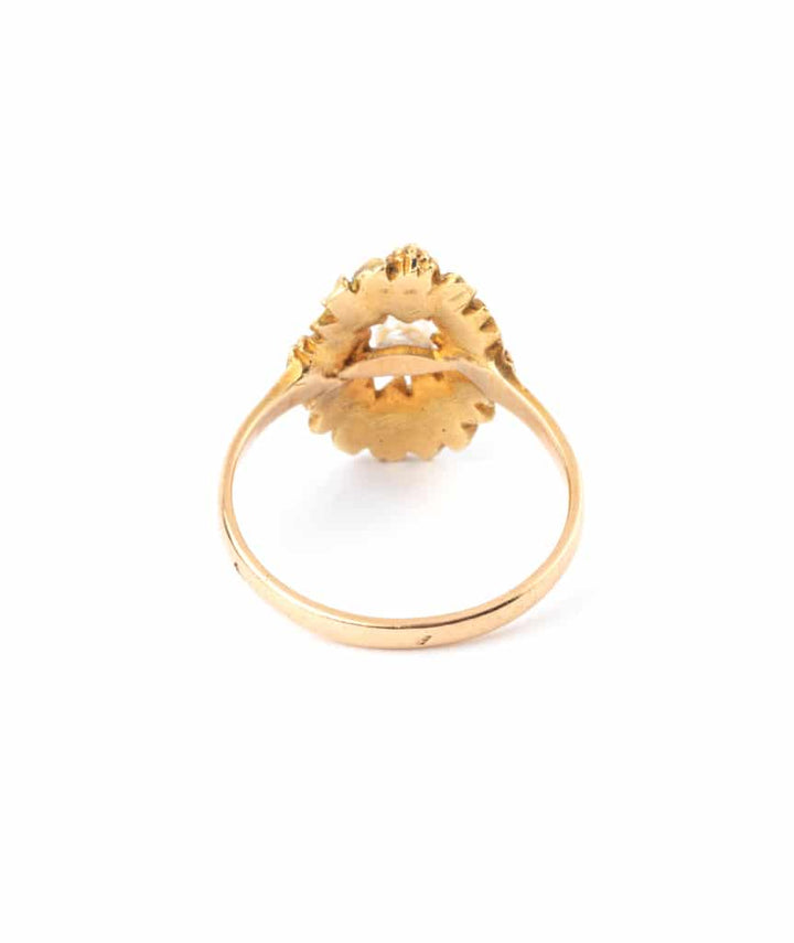 Caillou Paris - Bague ancienne perle Gaia dos