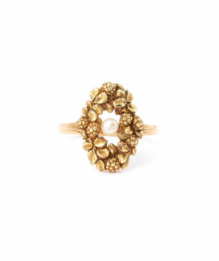 Caillou Paris - Bague ancienne perle Gaia