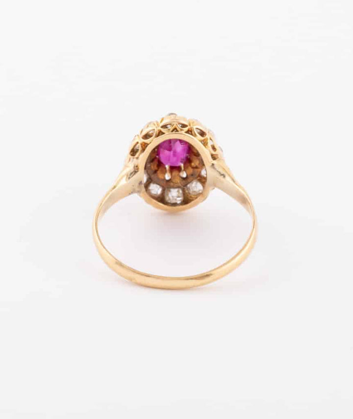 Caillou Paris Bague Ancienne Rubis Et Diamants Saloua Dos
