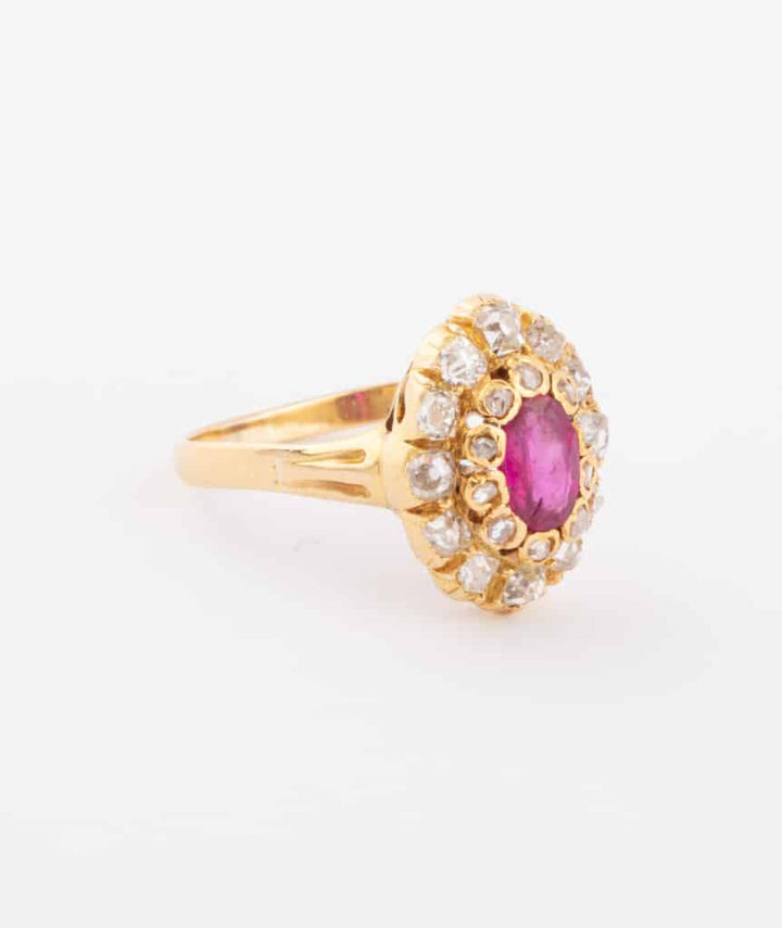 Caillou Paris Bague Ancienne Rubis Et Diamants Saloua Droite