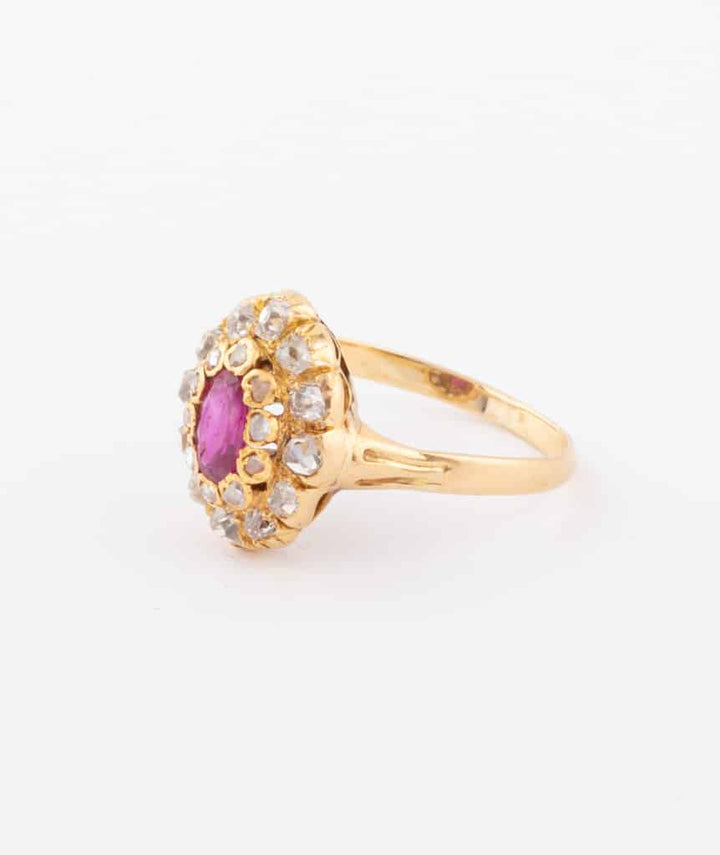 Caillou Paris Bague Ancienne Rubis Et Diamants Saloua Gauche