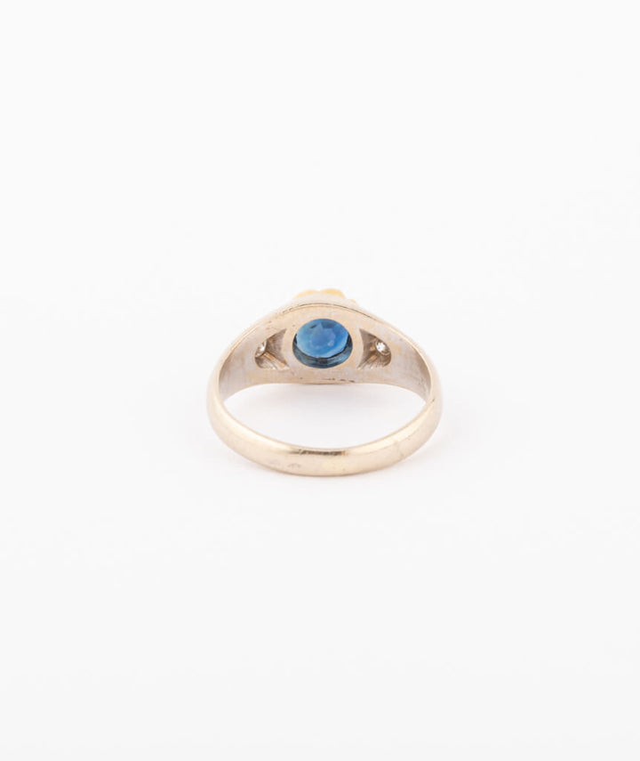 Caillou Paris Bague Ancienne Saphir %22kari%22 Dos