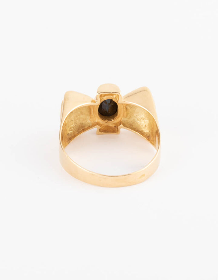 Caillou Paris - Bague ancienne saphir Araia dos