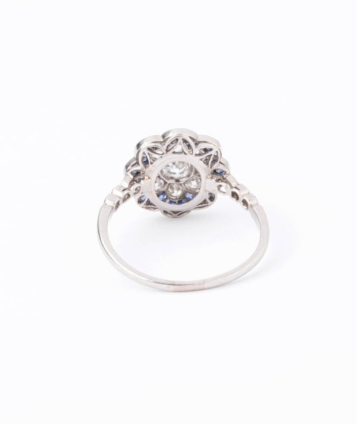 Bague marguerite ancienne Atasi dos