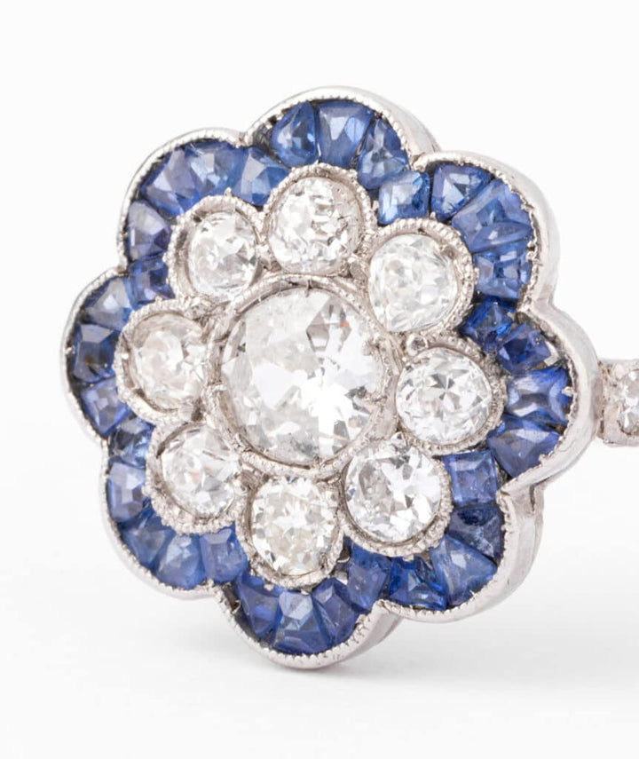 Bague marguerite ancienne Atasi détail