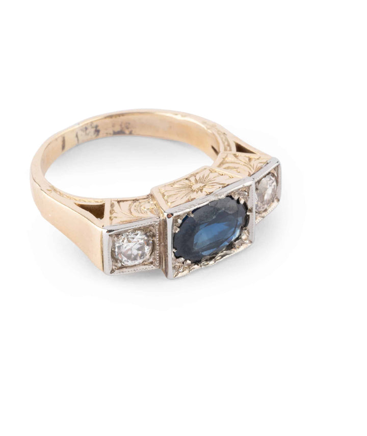 Caillou Paris Bague Ancienne Saphir Elvie Details