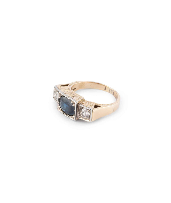 Caillou Paris Bague Ancienne Saphir Elvie Gauche