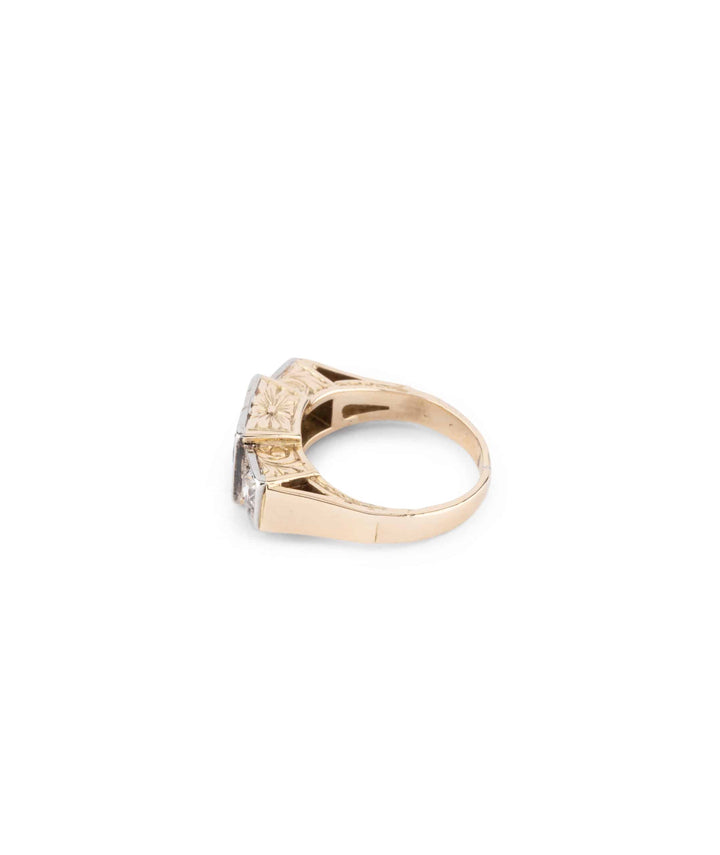 Caillou Paris Bague Ancienne Saphir Elvie Profil Gauche