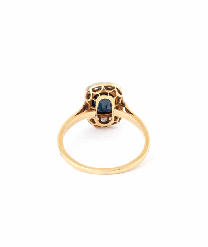 Bague ancienne saphir Nilam dos - Caillou Paris