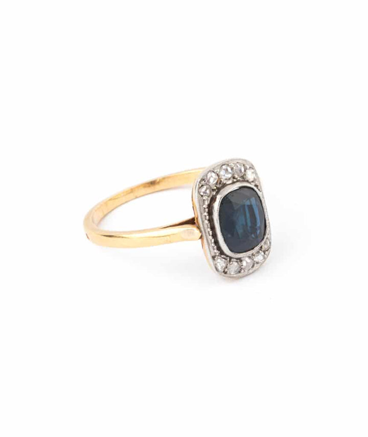 Bague ancienne saphir Nilam droite - Caillou Paris
