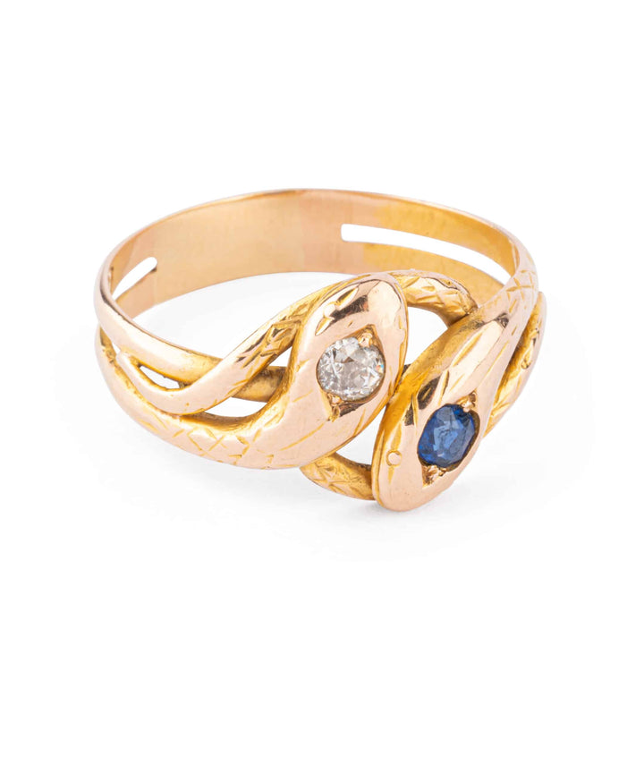 Caillou Paris Bague Ancienne Serpent Aniani Gros Plan