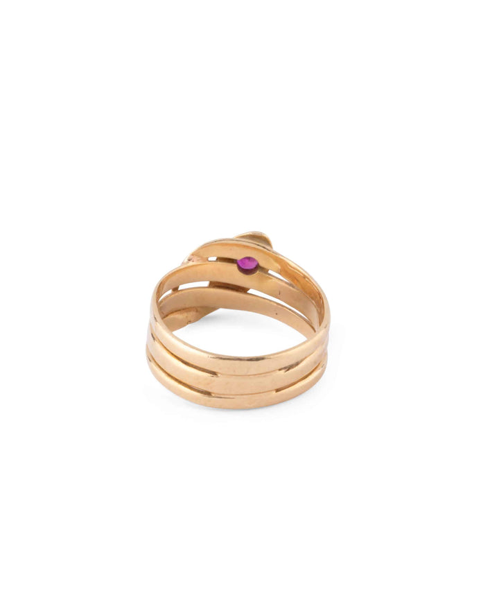 Caillou Paris Bague Ancienne Serpent Piki Dos