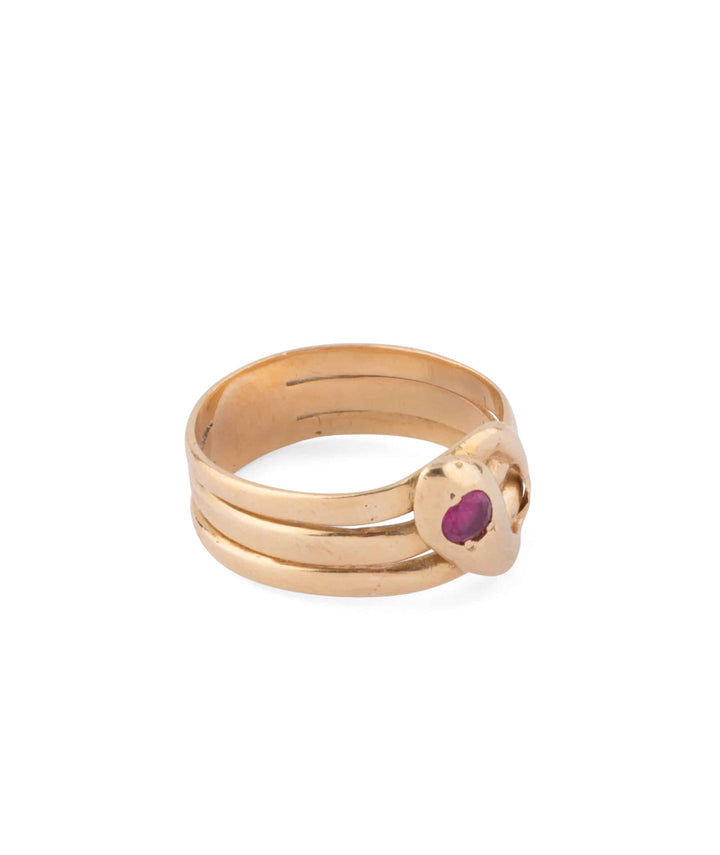 Caillou Paris Bague Ancienne Serpent Piki Droite